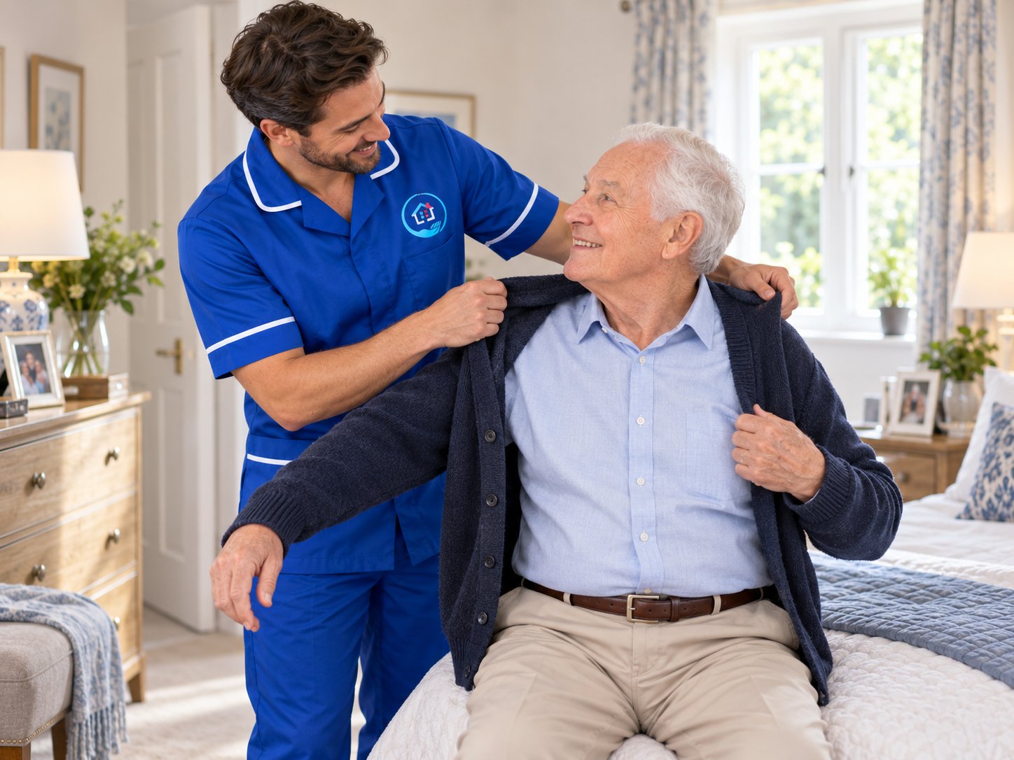Carer supporting a person with a long-term condition at home